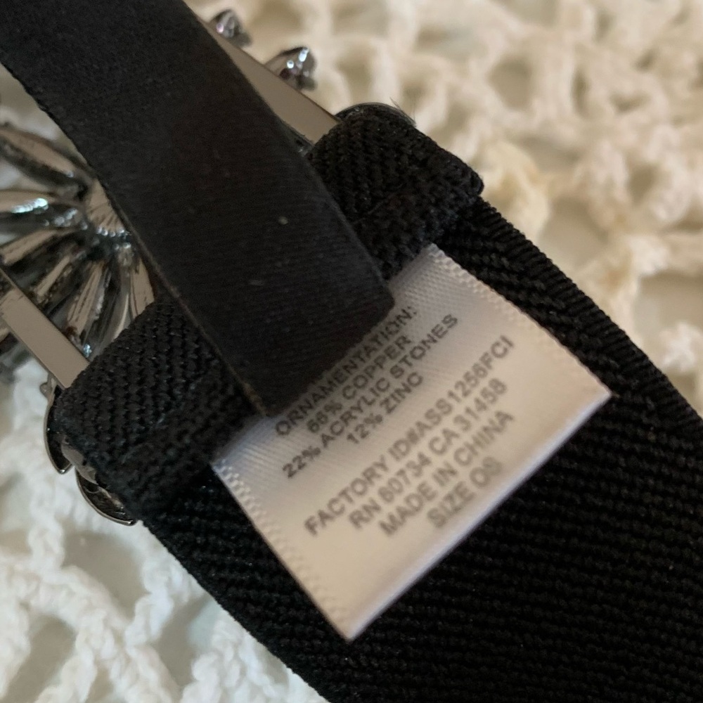 BCBGMaxAzria Crystal Floral Accent Statement Belt - Picture 9 of 9